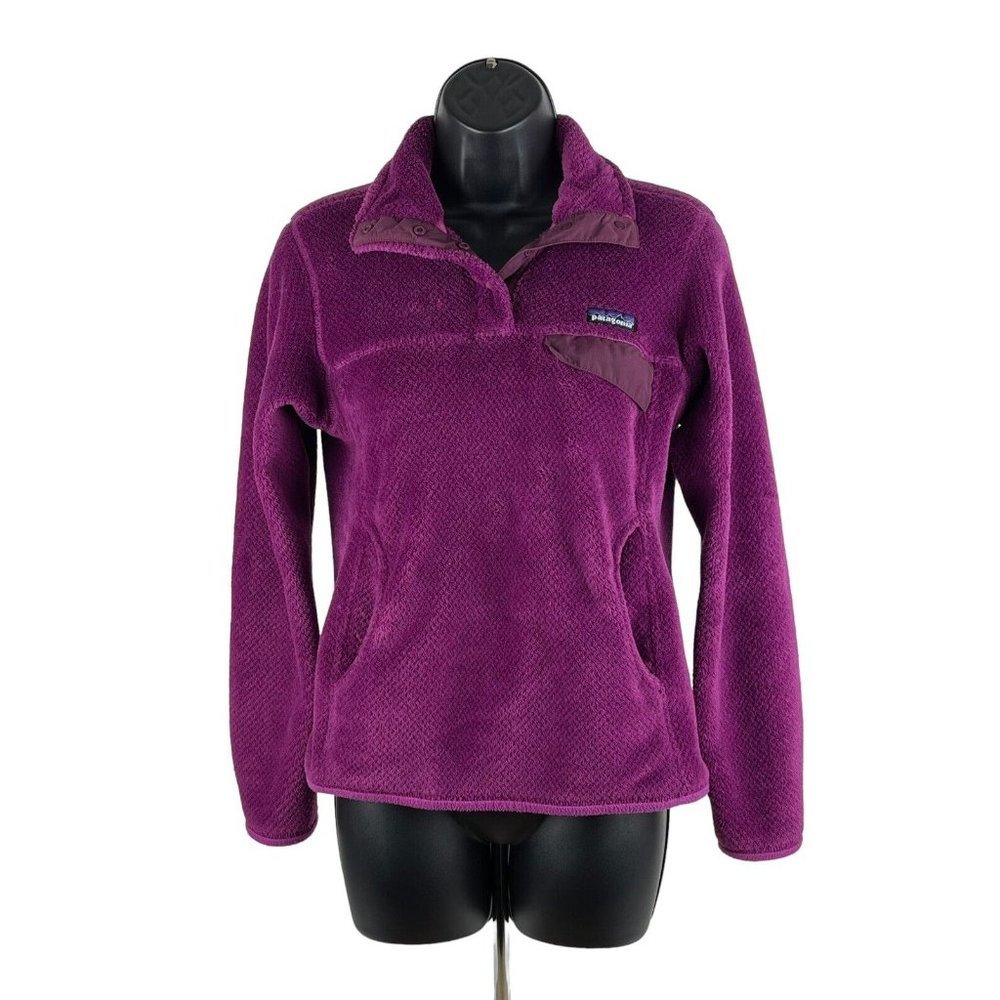 Patagonia Re-Tool Snap-T Fleece Magenta Pullover Women's Size S Outerwear Top